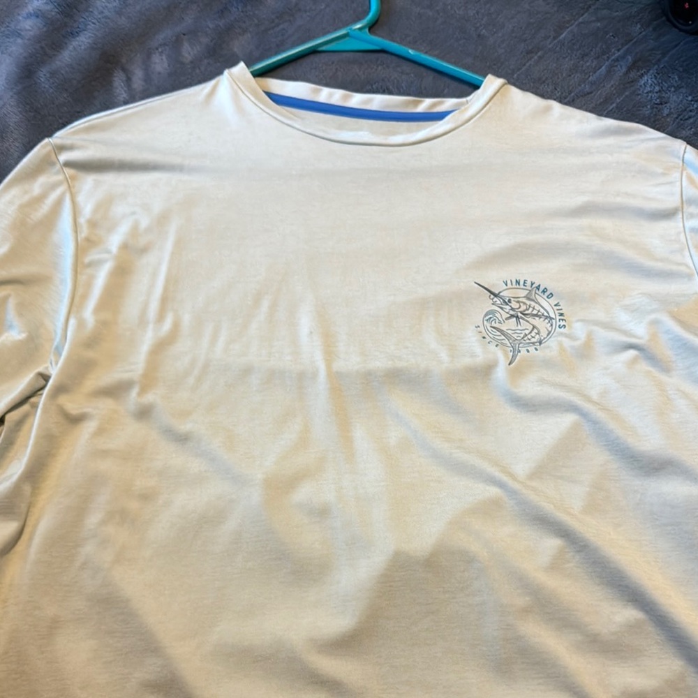 Vineyard Vines Cream Long Sleeve Tee